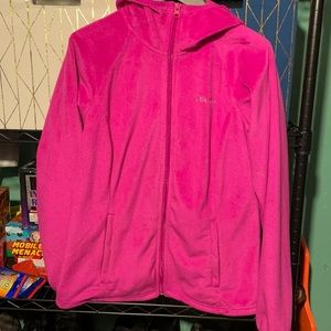 Fluffy pink Columbia zip up